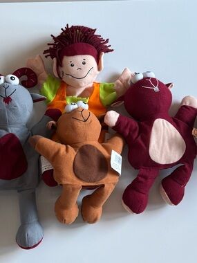 Three Billy goats gruff puppets